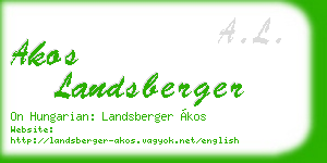 akos landsberger business card